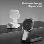 Qi2 3-IN-1 Foldable Wireless Charger for Apple Products,Mag-Safe Charger Wireless Charger Stand Compatible with iPhone 16/15/14/13/12 & Air-Pods& iWatch Series with LED,Mag-Safe Charger Stand Dock