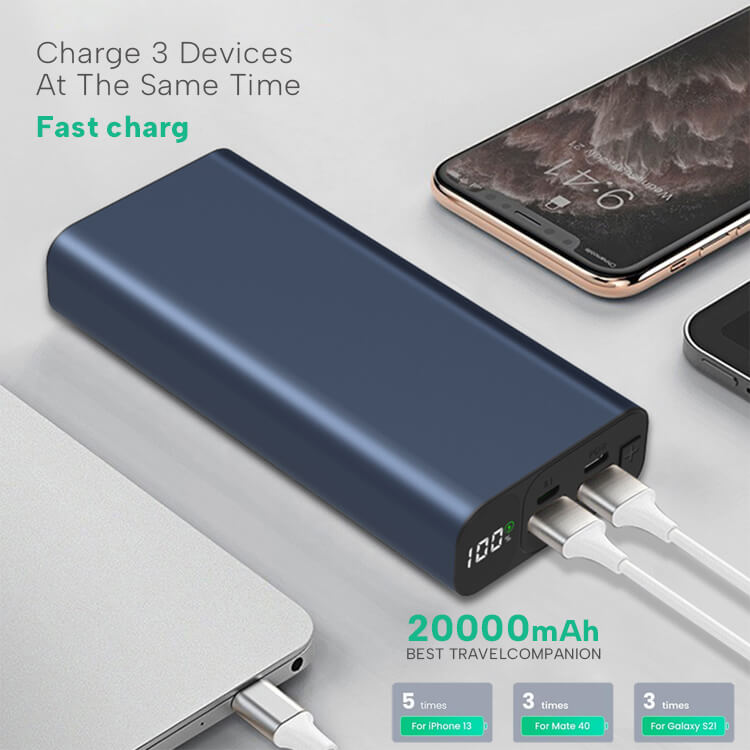 Portable Charger 20000mAh, Power Bank USB C 22.5W Fast Charging LED Display External Battery Pack