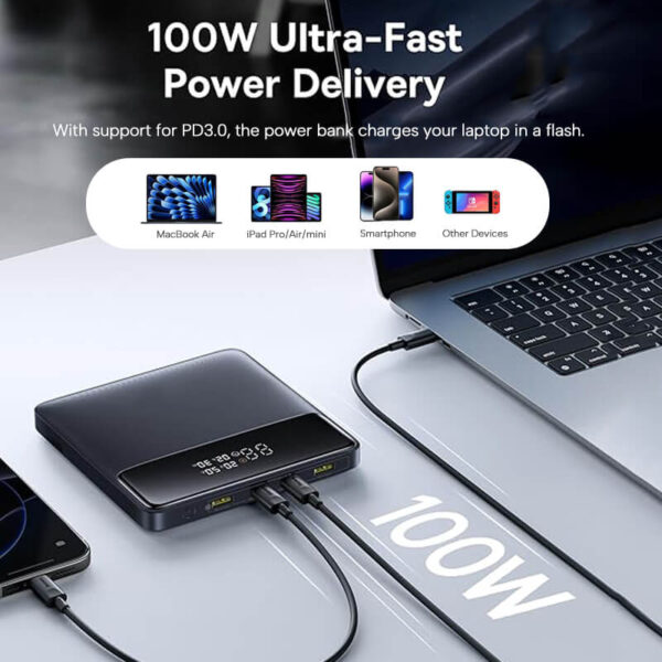 Laptop Power Bank 100w,Portable Charger for Laptop- 20000mAh Power Bank