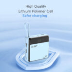 Small Portable Charger with Built in Cable, 10000mAh Smart LED Display Mini Power Bank