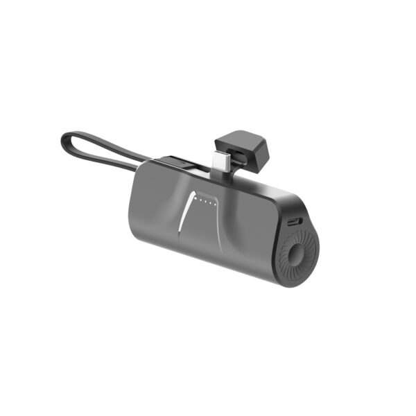 Small Portable Charger 5000mAh with Lightning & USB C,Mini Battery Pack Fast Charging 22.5W,Built-in Type-C Cable