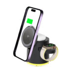 3-IN-1 Qi2 15W Wireless Charger, Foldable Charger for Apple Devices (iPhone 12-16 Series),for Samsung Devices (Fold6, Fold5, Flip5, S25 Series), iWatches, Samsung Watch,AirPods, Galaxy Buds