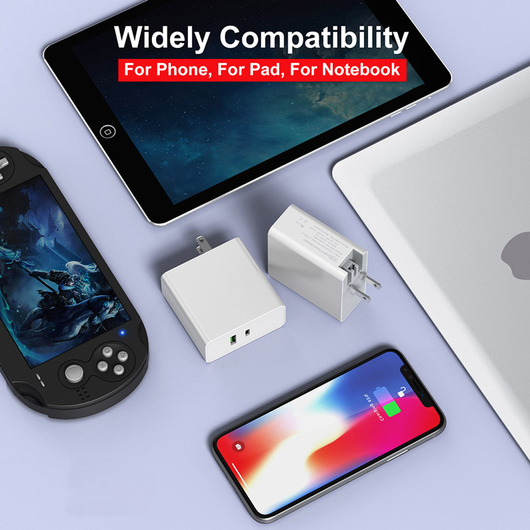 65W Charger Type C for EU plug US plug PD QC3.0 Fast Charger