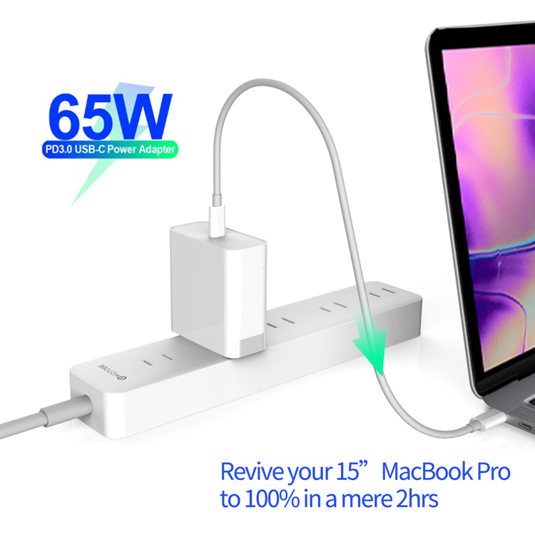 65W Charger Type C for EU plug US plug PD QC3.0 Fast Charger